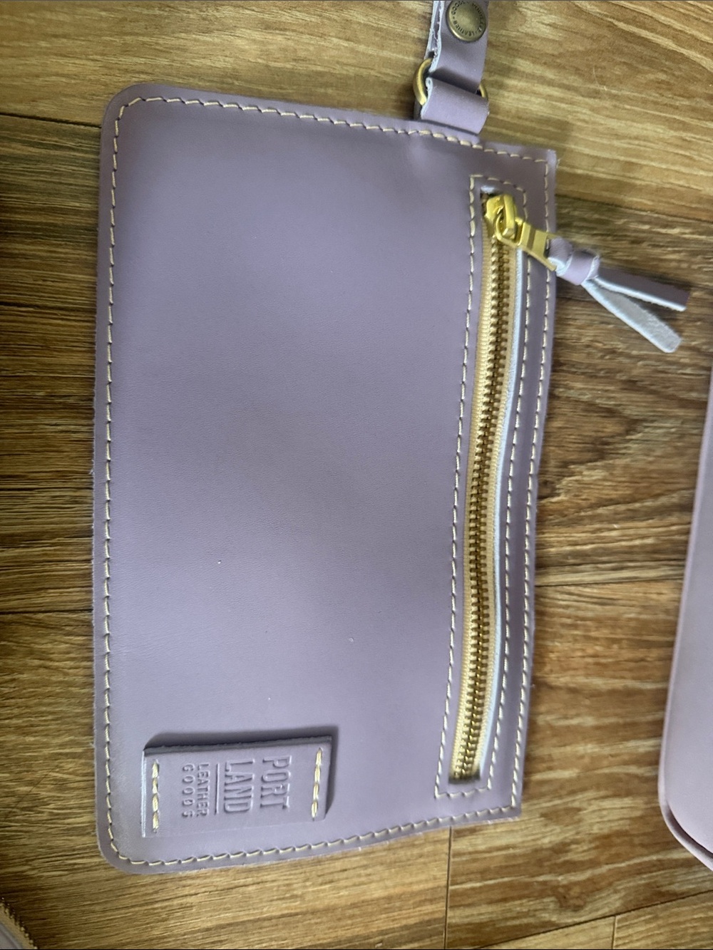 Portland Leather Lavender Crossbody Set with Matching Accessories - Picture 8 of 9